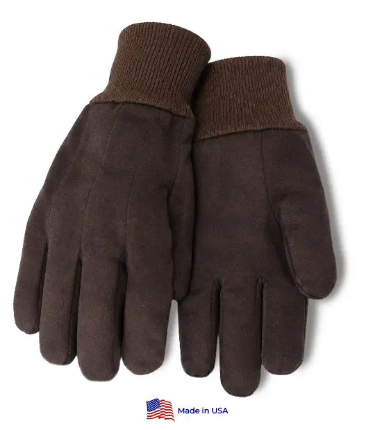10.5 oz. Brown Cotton Jersey Gloves