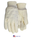 12 oz. White Canvas Knit Wrist Gloves