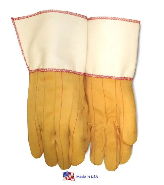 Quilted Double Palm Waterproof Gauntlet Gloves