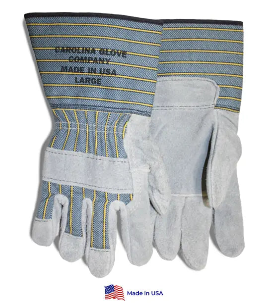 Shoulder Leather Palm Gauntlet Gloves