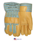 Flannel-Lined Top Grain Leather Palm Gloves