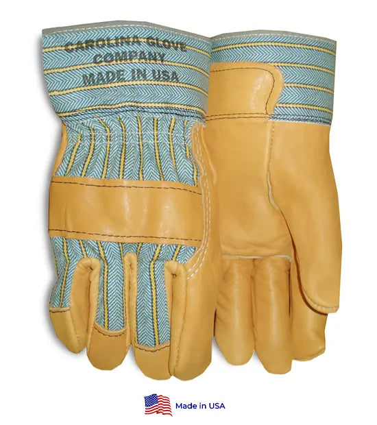 Flannel-Lined Top Grain Leather Palm Gloves