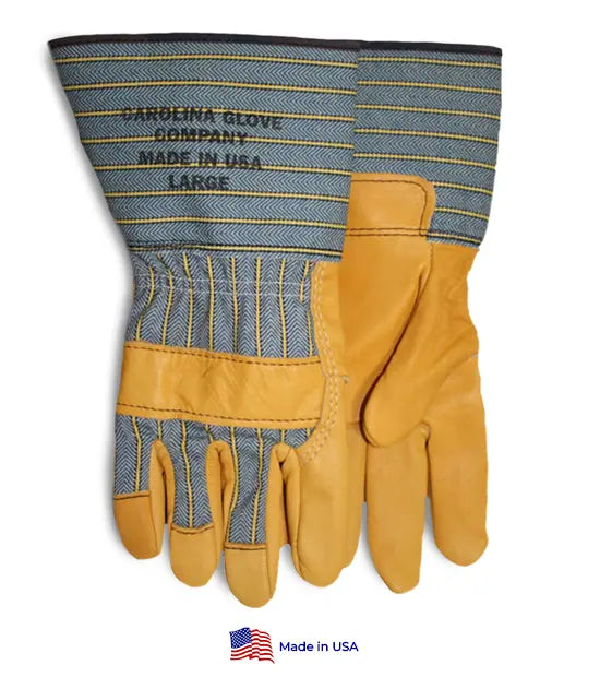 Premium Grain Cowhide Gauntlet Work Gloves
