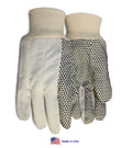 Black PVC Dotted Cotton Canvas Gloves