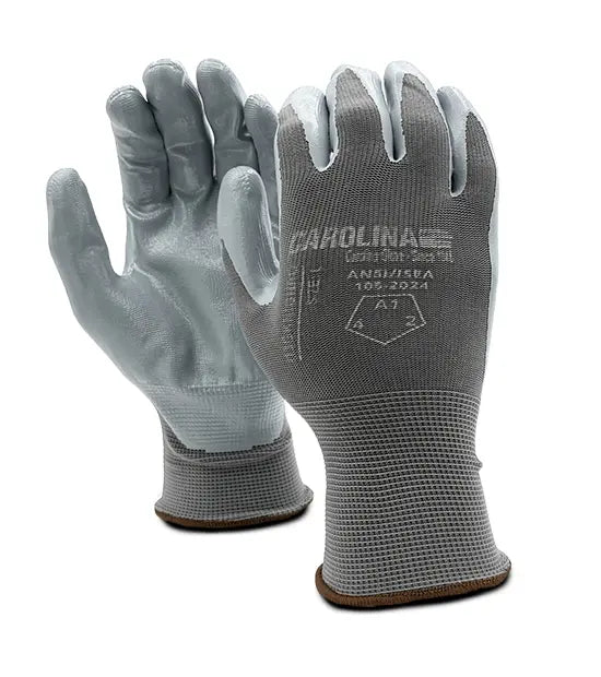 13-Gauge Blue-Gray Nitrile Coated Gloves